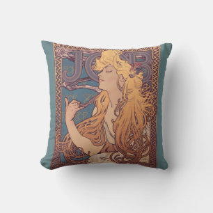 Alfonse Mucha Job Art Nouveau Frau Kissen