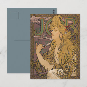 Alfonse Mucha Job Art Nouveau Frau Postkarte