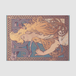 Alfonse Mucha Job Art Nouveau Frau Seidenpapier