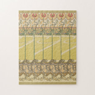 Alfonse Mucha Mohn Art Nouveau Florale Tapete
