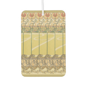 Alfonse Mucha Mohn Art Nouveau Florale Tapete Autolufterfrischer
