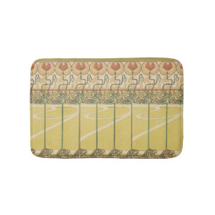 Alfonse Mucha Mohn Art Nouveau Florale Tapete Badematte