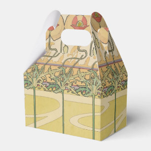 Alfonse Mucha Mohn Art Nouveau Florale Tapete Geschenkschachtel