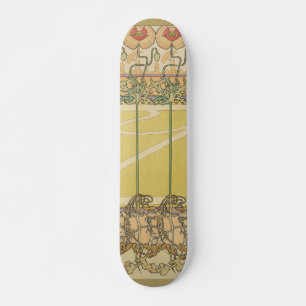Alfonse Mucha Mohn Art Nouveau Florale Tapete Skateboard
