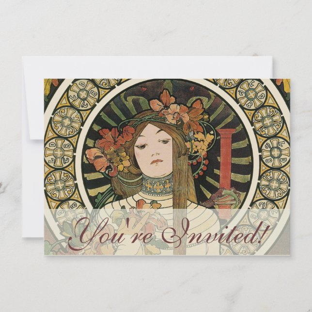 Alfonse Mucha Trappistine Nouveau Einladung (Vorderseite)