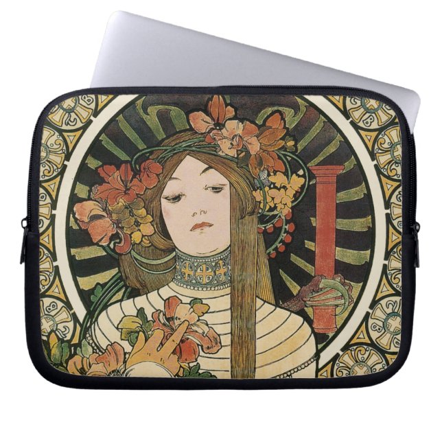 Alfonse Mucha Trappistine Nouveau Laptopschutzhülle (Vorderseite)