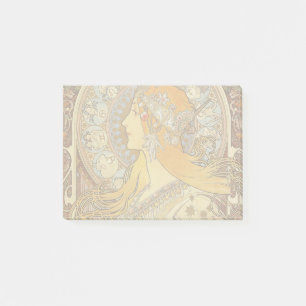 Alfonse Mucha Zodiac Art Nouveau Frau Post-it Klebezettel