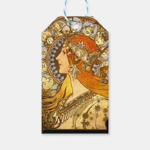 Alfonse Mucha Zodiac Art Nouveau Woman Geschenkanhänger
