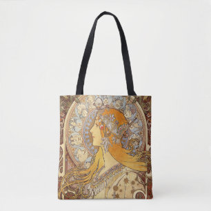 Alfonse Mucha Zodiac Art Nouveau Woman Tasche