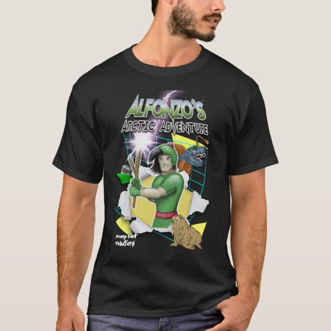 Alfonzos arktische Abenteuer-80er Art T-Shirt (Vorderseite)