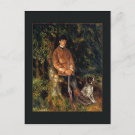 Alfred Berard und sein Hund von Renoir Postkarte