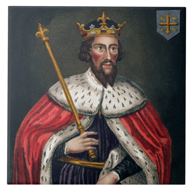 Alfred das große (849-99), nach einer Malerei in Fliese (Vorderseite)