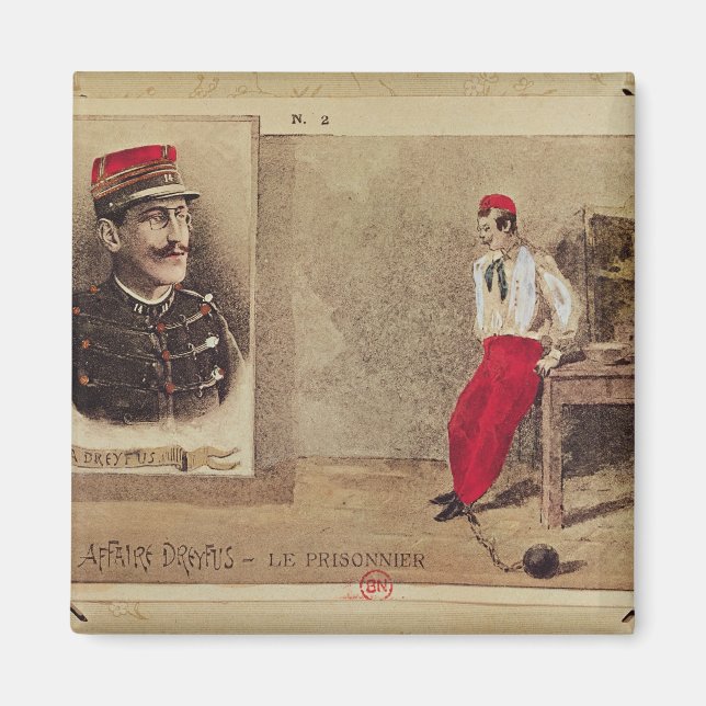Alfred Dreyfus als Gefangener, 1894-1906 Magnet (Vorne)