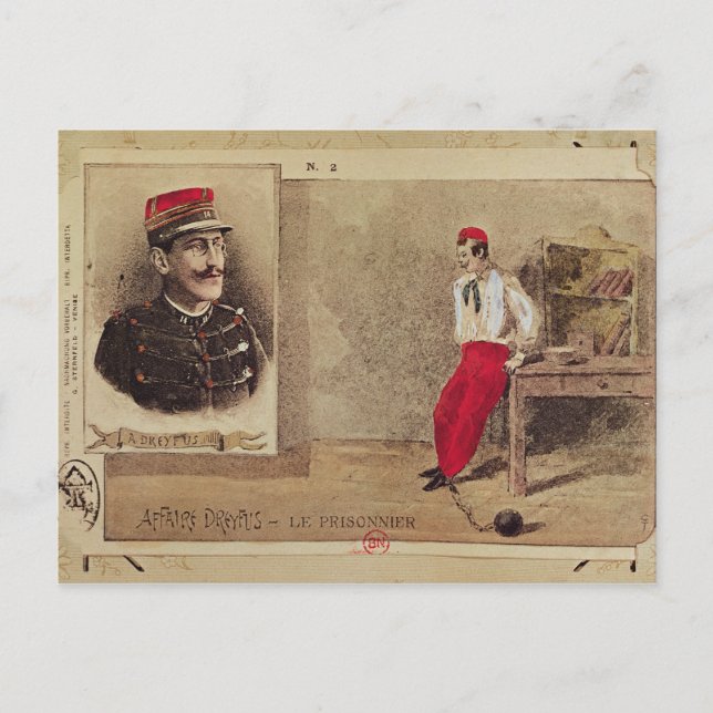 Alfred Dreyfus als Gefangener, 1894-1906 Postkarte (Vorderseite)