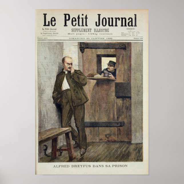 Alfred Dreyfus im Gefängnis Poster (Vorne)