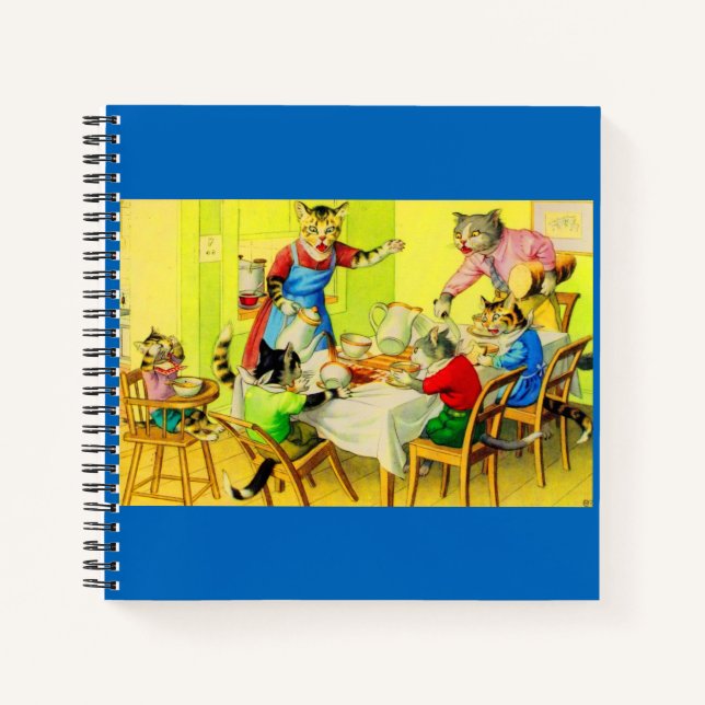 Alfred Mainzer cats Dinner Desaster Notizbuch (Vorderseite)