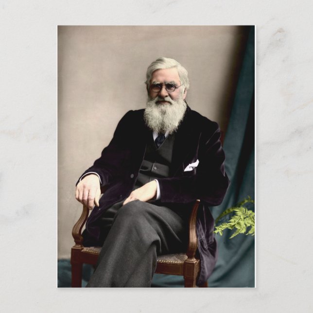 Alfred Russel Wallace c 1895 Postkarte (Vorderseite)