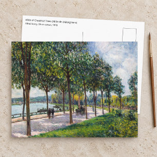Alfred Sisley - Allee der Kastanienbäume Postkarte
