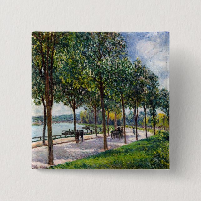 Alfred Sisley - Allee of Kastanienbäume Button (Vorderseite)