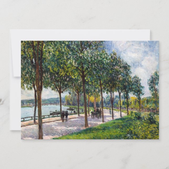 Alfred Sisley - Allee of Kastanienbäume Einladung (Vorderseite)