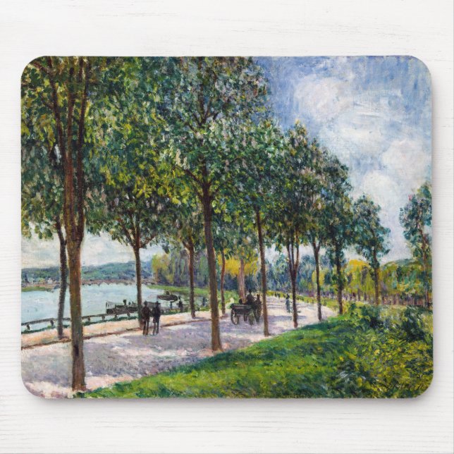 Alfred Sisley - Allee of Kastanienbäume Mousepad (Vorne)