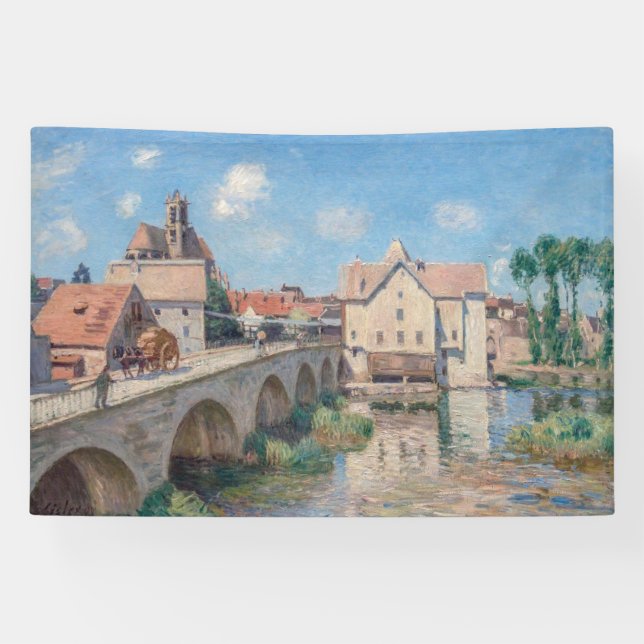 Alfred Sisley artwork - Le Pont de Moret Banner (Horizontal)