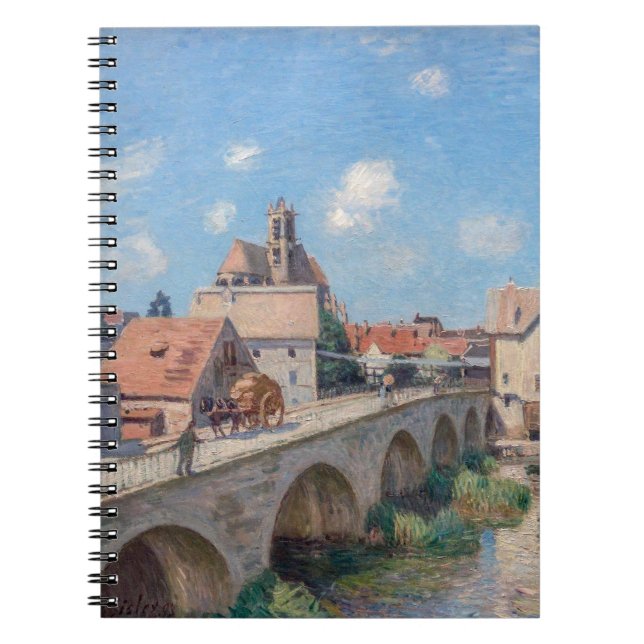 Alfred Sisley artwork - Le Pont de Moret Notizblock (Vorderseite)