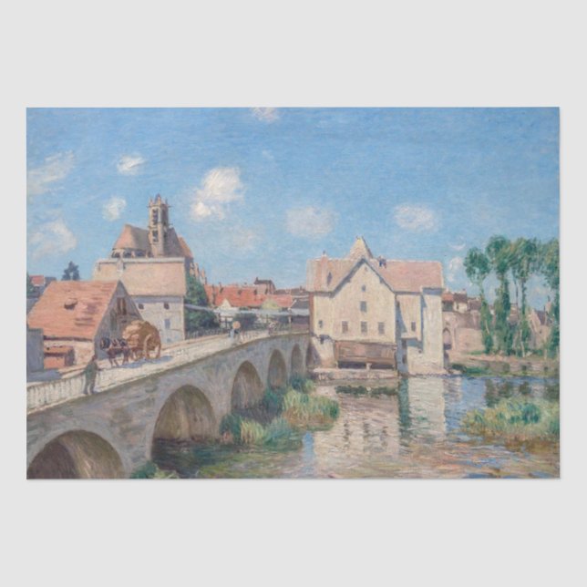 Alfred Sisley artwork - Le Pont de Moret Seidenpapier (Vorderseite)