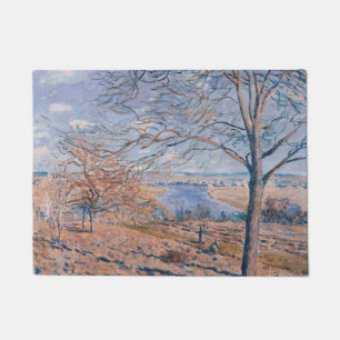 Alfred Sisley - Banken des Darlehens - Herbsteffek Fußmatte