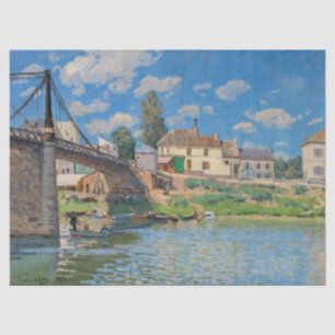 Alfred Sisley - Brücke bei Villeneuve-la-Garenne Seidenpapier