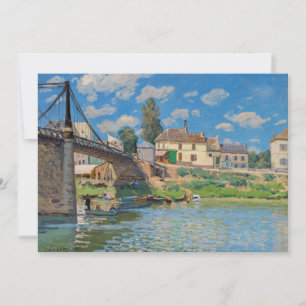 Alfred Sisley - Brücke in Villeneuve-la-Garenne Dankeskarte