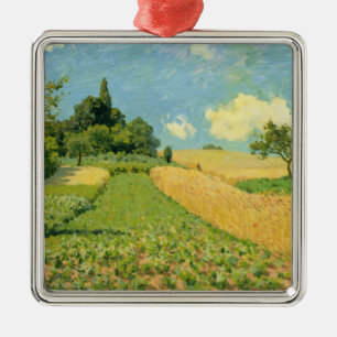 Alfred Sisley   das Getreidefeld Silbernes Ornament