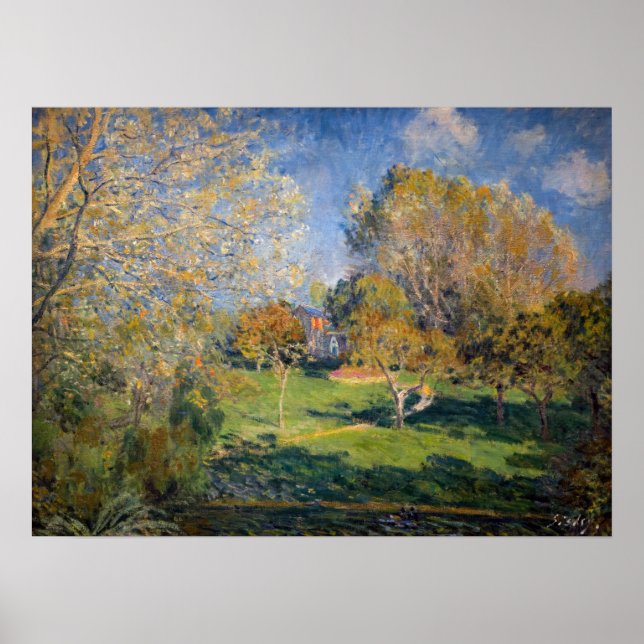 Alfred Sisley - Der Garten von Hoschede, Montgeron Poster (Vorne)