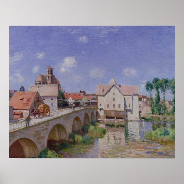 Alfred Sisley | Die Brücke von Moret Poster (Vorne)