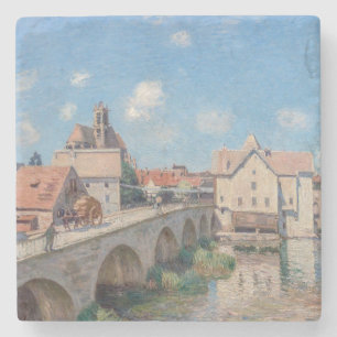 Alfred Sisley - Die Brücke von Moret Steinuntersetzer