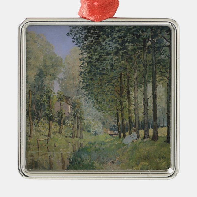 Alfred Sisley | die Erholung durch den Strom Ornament Aus Metall (Vorne)