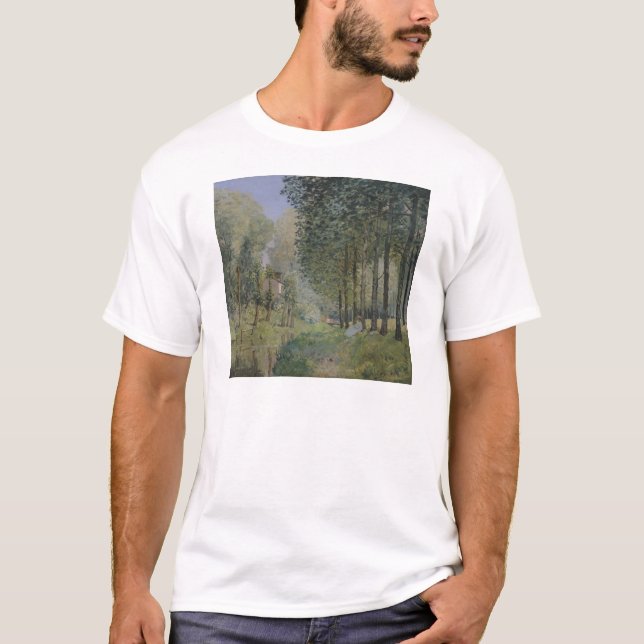 Alfred Sisley | die Erholung durch den Strom T-Shirt (Vorderseite)