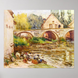 Alfred Sisley - Die Wäschereien von Moret Poster