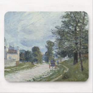 Alfred Sisley - Eine Wende in der Straße Mousepad