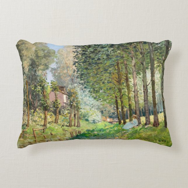 Alfred Sisley - Erholung entlang der Straße Dekokissen (Vorderseite)