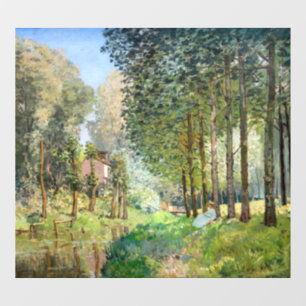 Alfred Sisley - Erholung entlang der Straße Fensteraufkleber