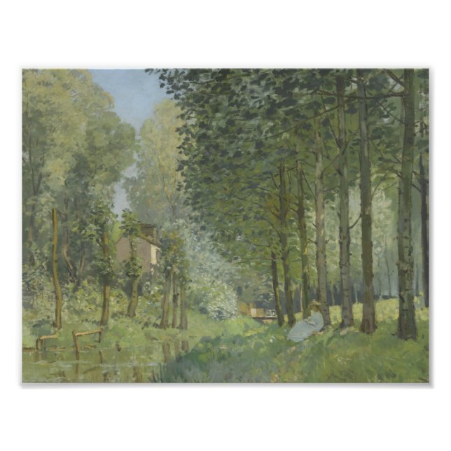Alfred Sisley - Erholung entlang der Straße Fotodruck (Vorne)
