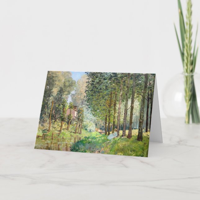 Alfred Sisley - Erholung entlang der Straße Karte (Vorderseite)