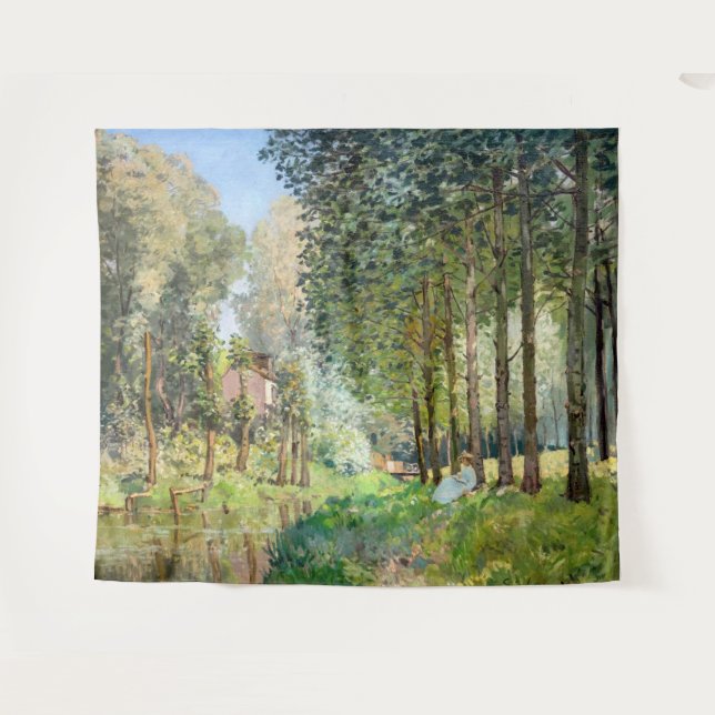 Alfred Sisley - Erholung entlang der Straße Wandteppich (Vorderseite (Horizontal))