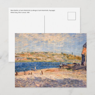 Alfred Sisley - Flussufer bei Saint-Mammes Postkarte