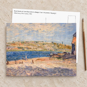 Alfred Sisley - Flussufer bei Saint-Mammes Postkarte