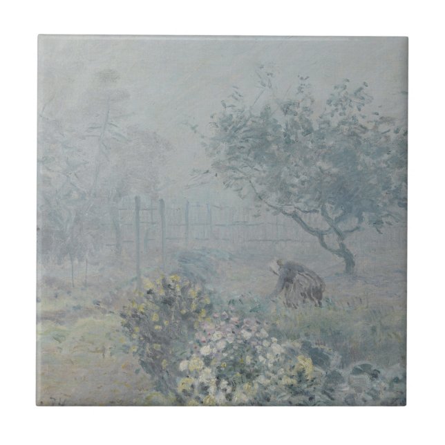 Alfred Sisley - Fog, Voisins Fliese (Vorderseite)