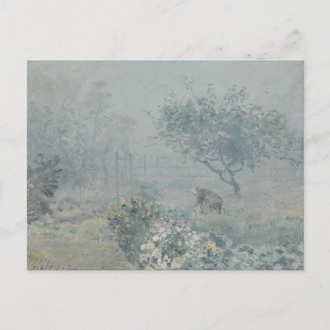 Alfred Sisley - Fog, Voisins Postkarte (Vorderseite)
