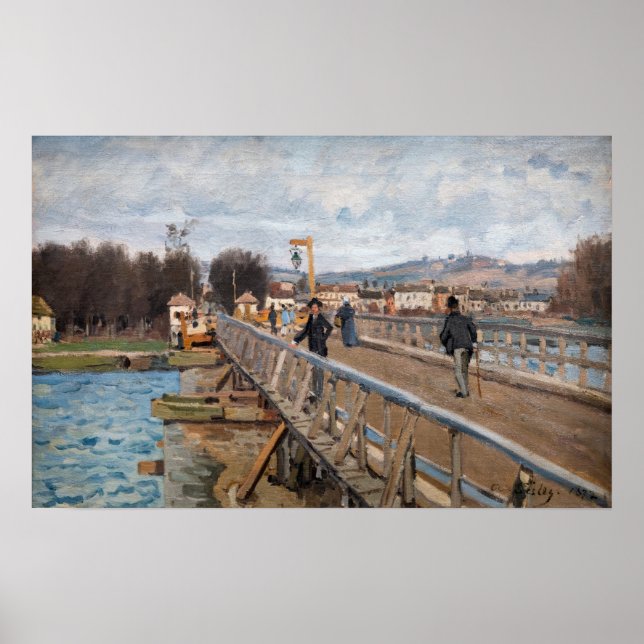 Alfred Sisley - Footbridge in Argenteuil Poster (Vorne)