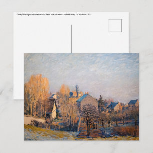 Alfred Sisley - Frostiger Morgen in Louveciennes Postkarte